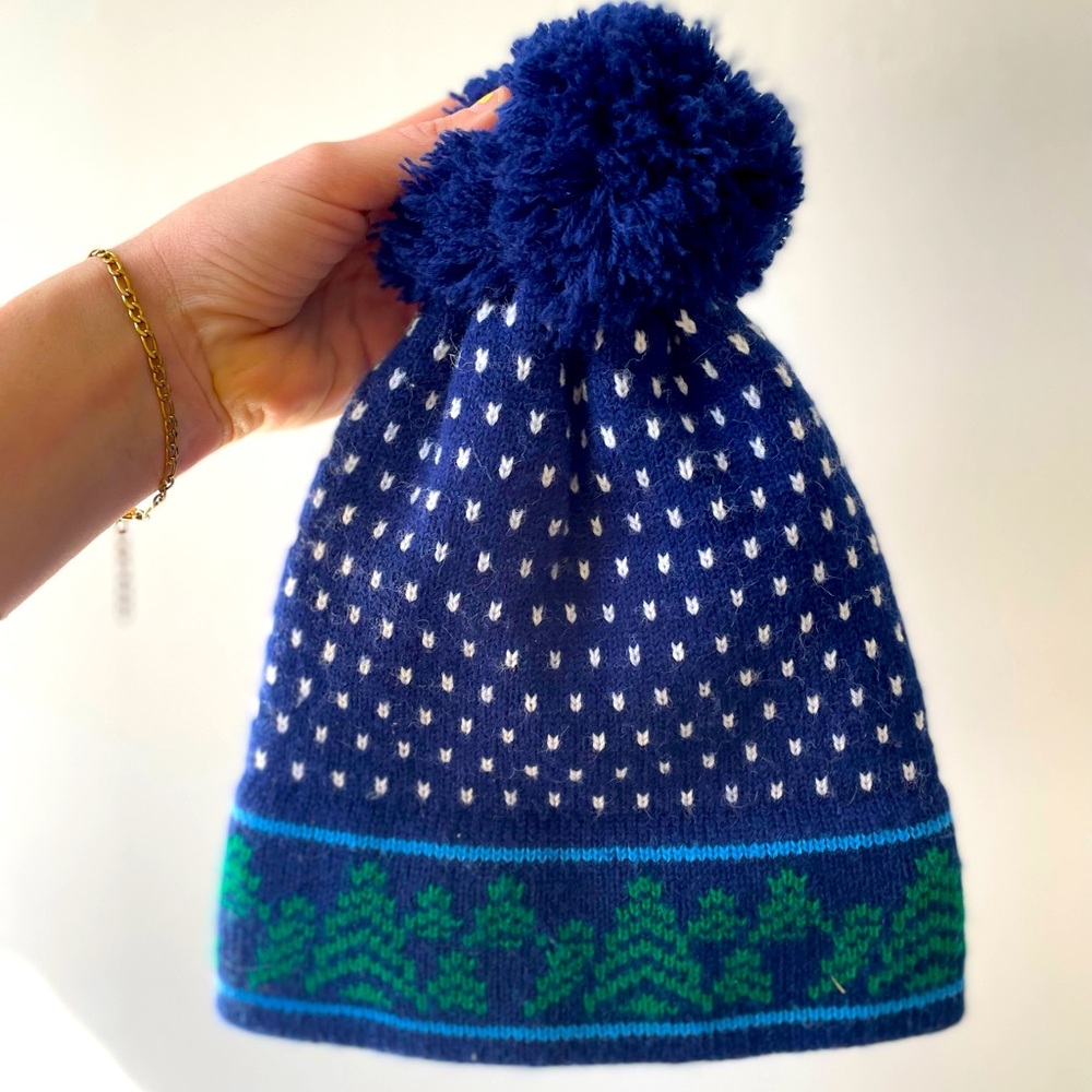 *Vintage* PomPom Knit Beanie Hat Apres Ski Snow